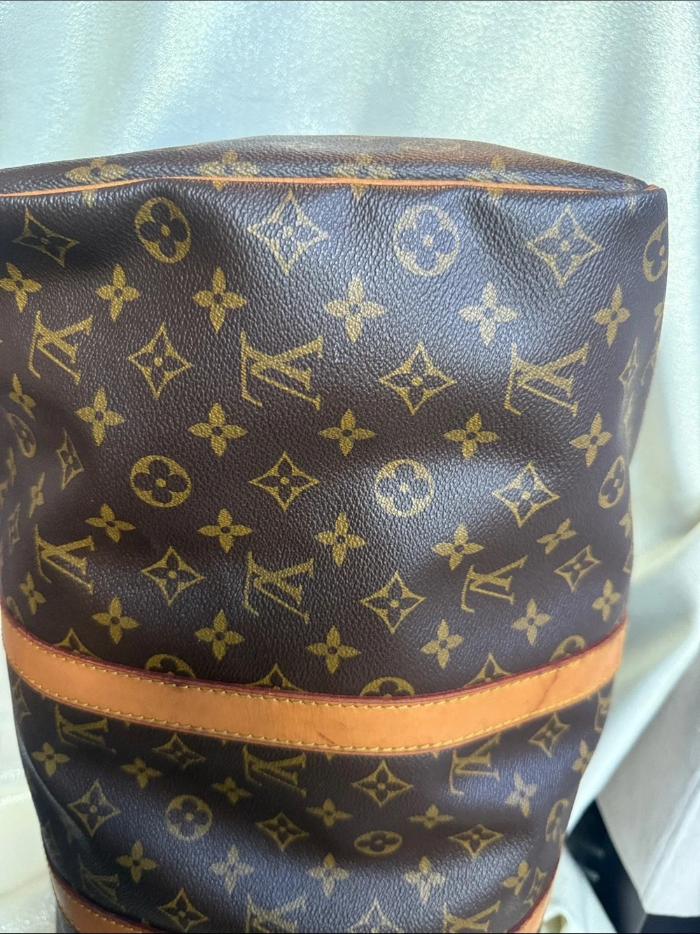 Louis Vuitton Brown Monogram Keepall 50 Travel Duffel Bag